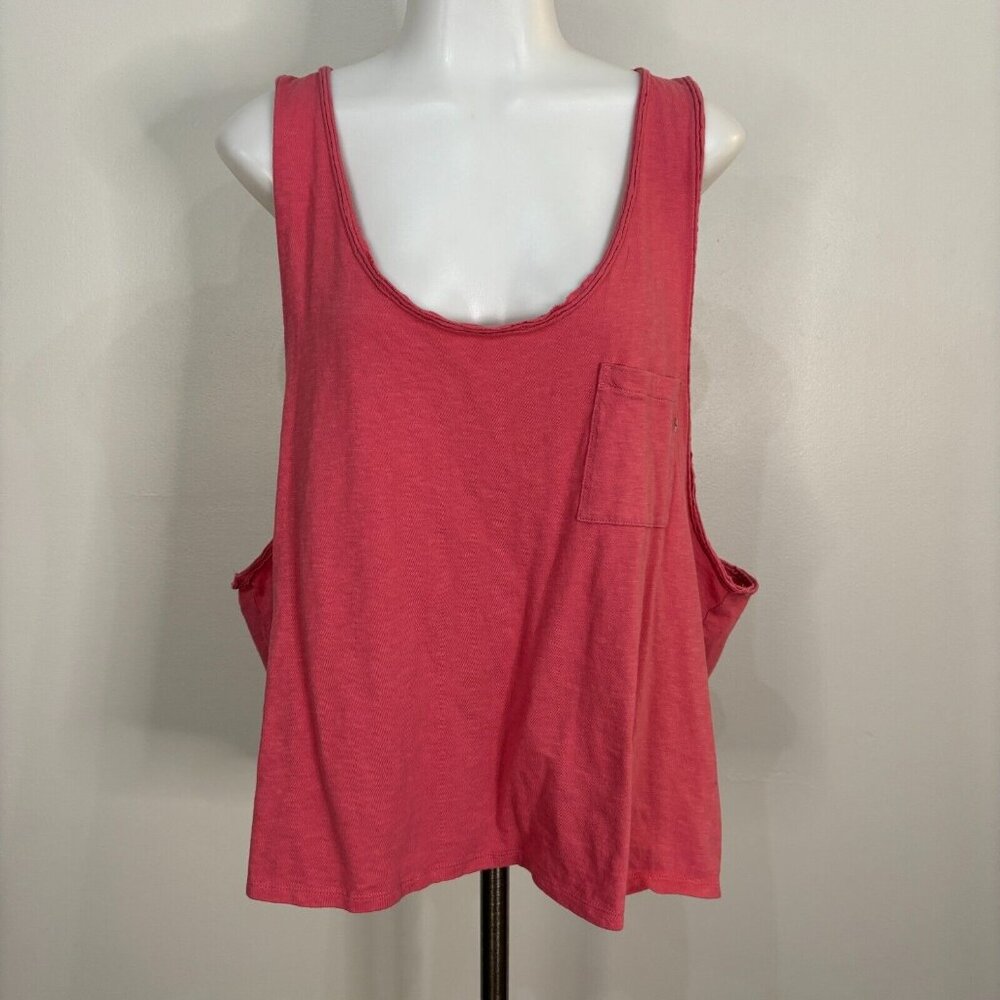 American Eagle Tank Top XXL Pink‎ Cropped Racerback Sleeveless Shirt Women's NWT